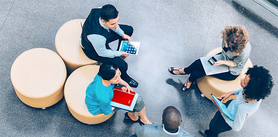 students attending a lecture outside
